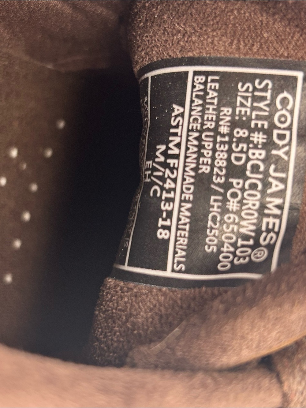 Cody James Men's Dark Brown Leather Moc Toe 8.5D Boots - Picture 13 of 16